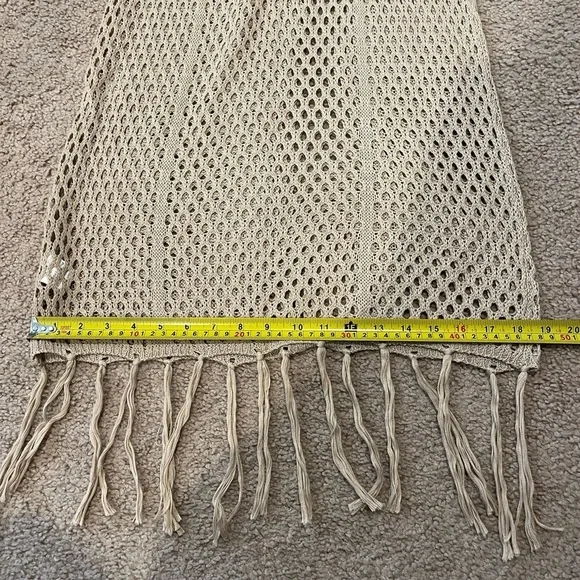 SHEIN Sheer Lace Up Knit Crop Top & Skirt Cover Up - Picture 11 of 11